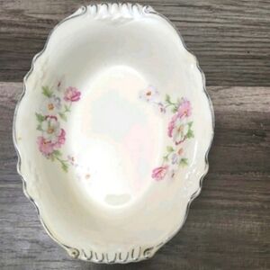 Homer Laughlin Bouquet Oval Vegetable Serving Bowl Virginia Rose 9"  F 4…